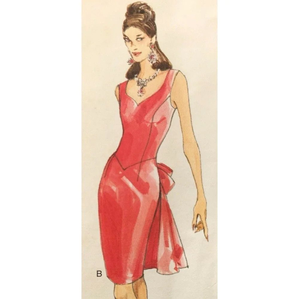 Vogue BELLVILLE-SASSOON Designer Evening Bride Cocktail Gown Train Feature 14-18